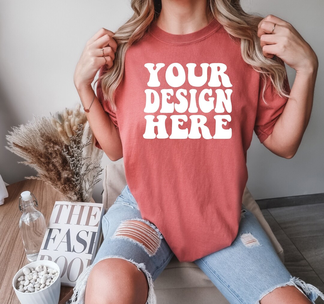 Comfort Colors C1717 Cumin Shirt Mockup CC Cumin Tshirt Oversized