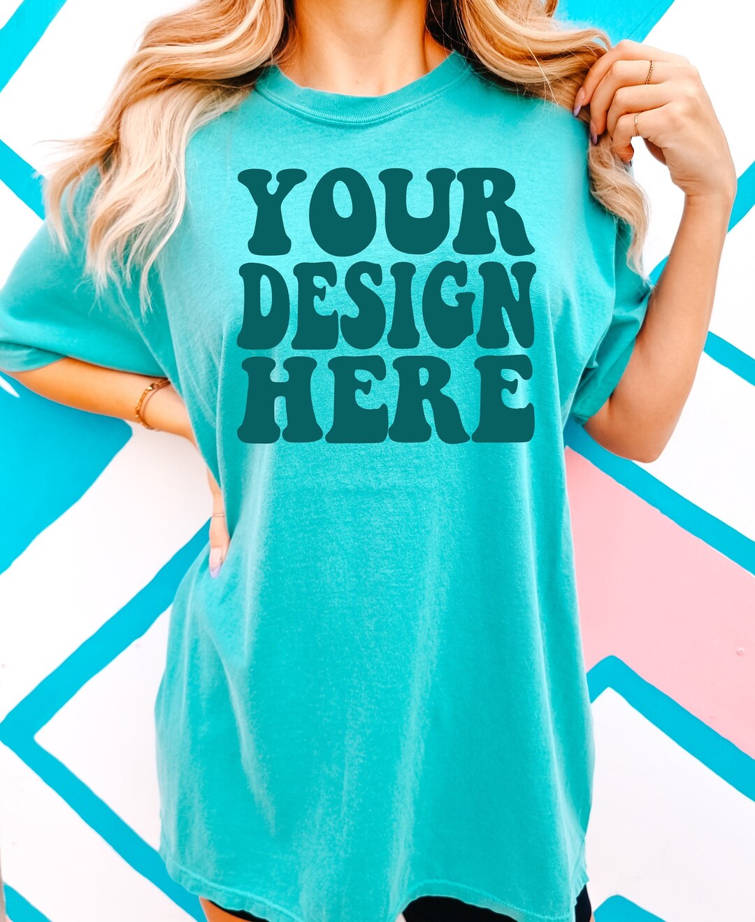 Comfort Colors C1717 Seafoam Shirt Mockup Seafoam Tshirt Oversized ...