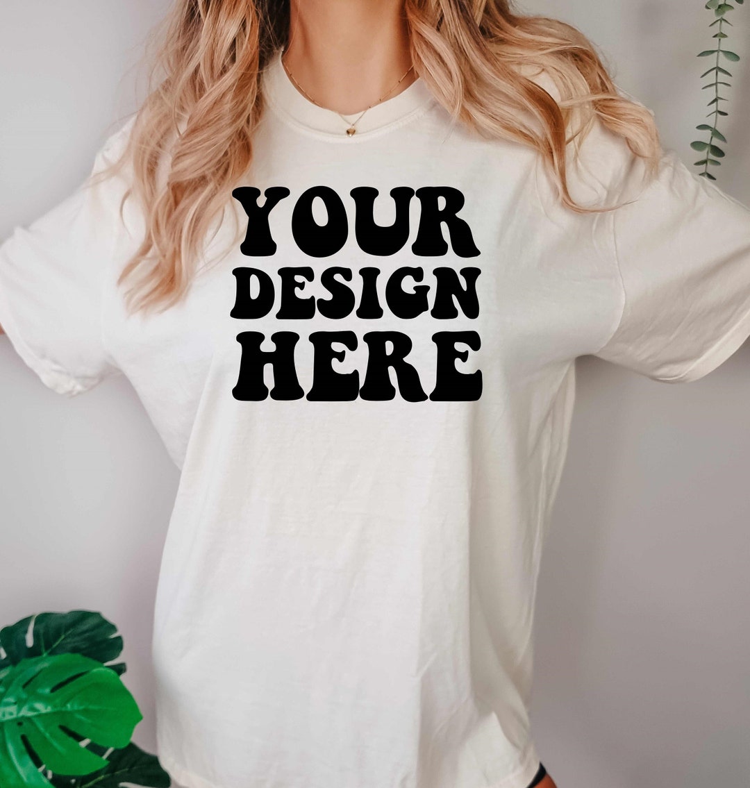 Comfort Colors C1717 Ivory Shirt Mockup CC Ivory Tshirt Etsy