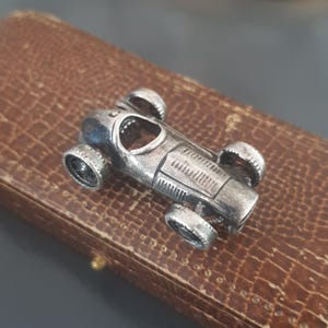 Vintage Antique Sterling Silver Racing Car Brooch