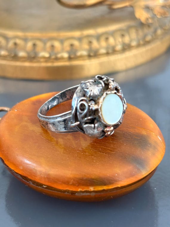 Bague Ancienne Argent Massif 925 - Taille 55 - Poids 11,4 G - Vintage
