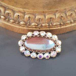 Vintage Saphiret / Sappharine Cabochon Brooch Pin Mid XXth Century