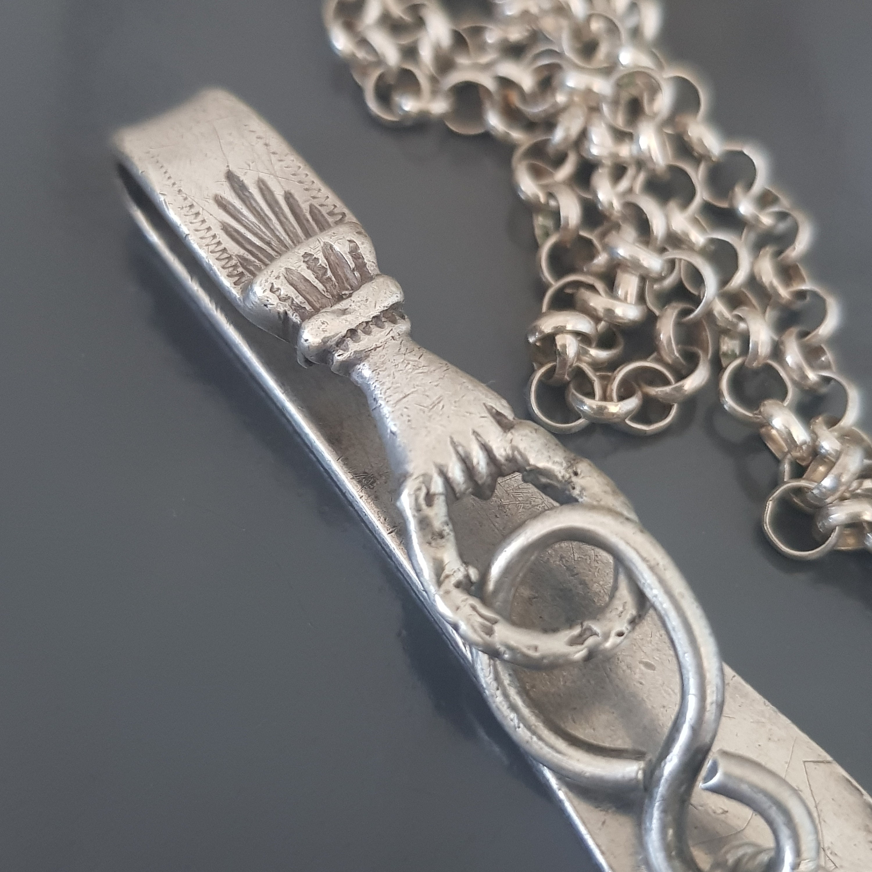 ミネルヴァ・ライオンホールマーク フランス製 銀製彫金ティーセット3