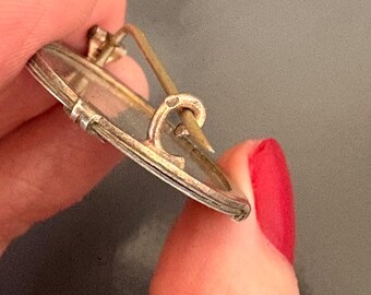 Broche Ancienne En Argent Massif 925 – Motif Fleurs Art Nouveau / Art Déco