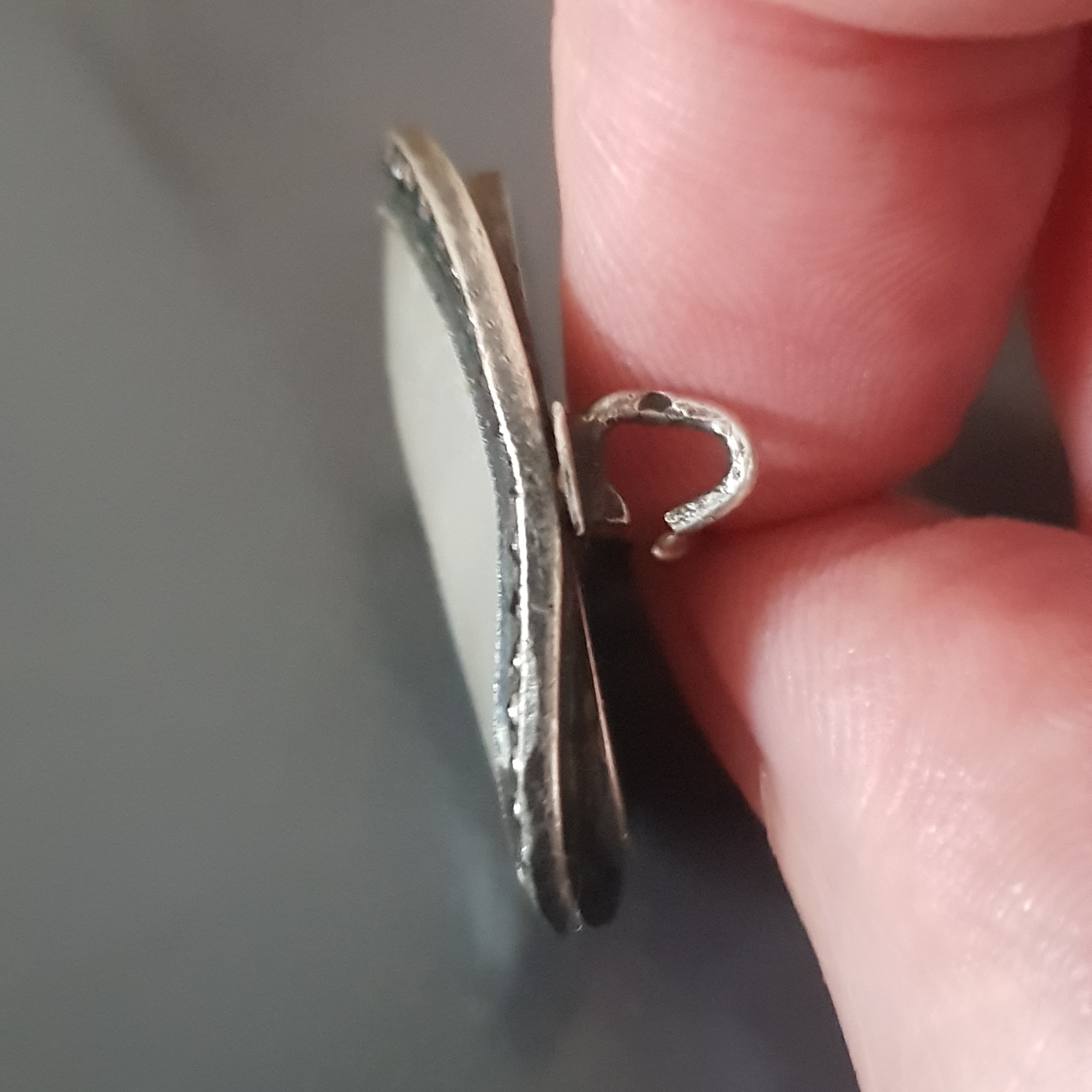 Broche Ancienne En Argent Avec Marcassites Et Nacre - Bijou Vintage Brooch - Occasion