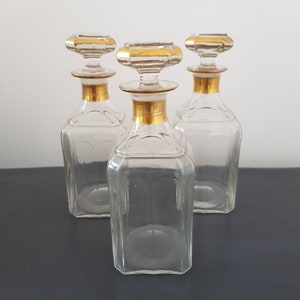 Antique Set Of Baccarat Crystal Whiskey Decanters Mid 19th Century Napoleon III