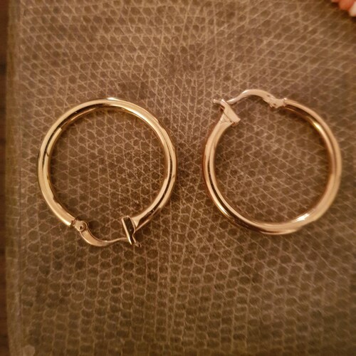 French high quality Vintage Hoop Earrings 1970s