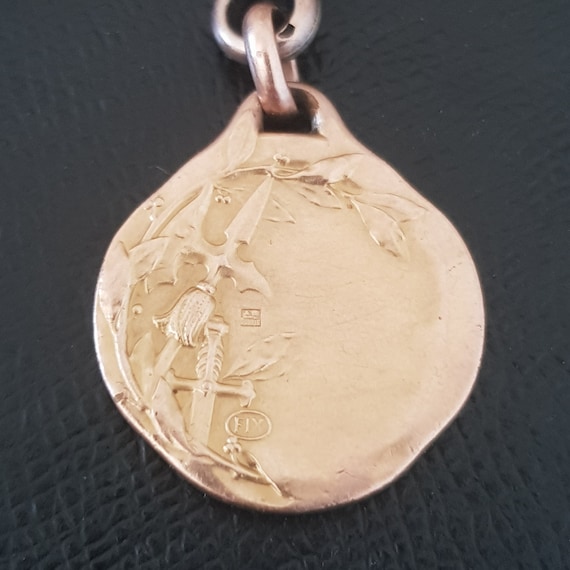 ANCIENNE MÉDAILLE PENDENTIF Femme ART NOUVEAU Argent 406306605076