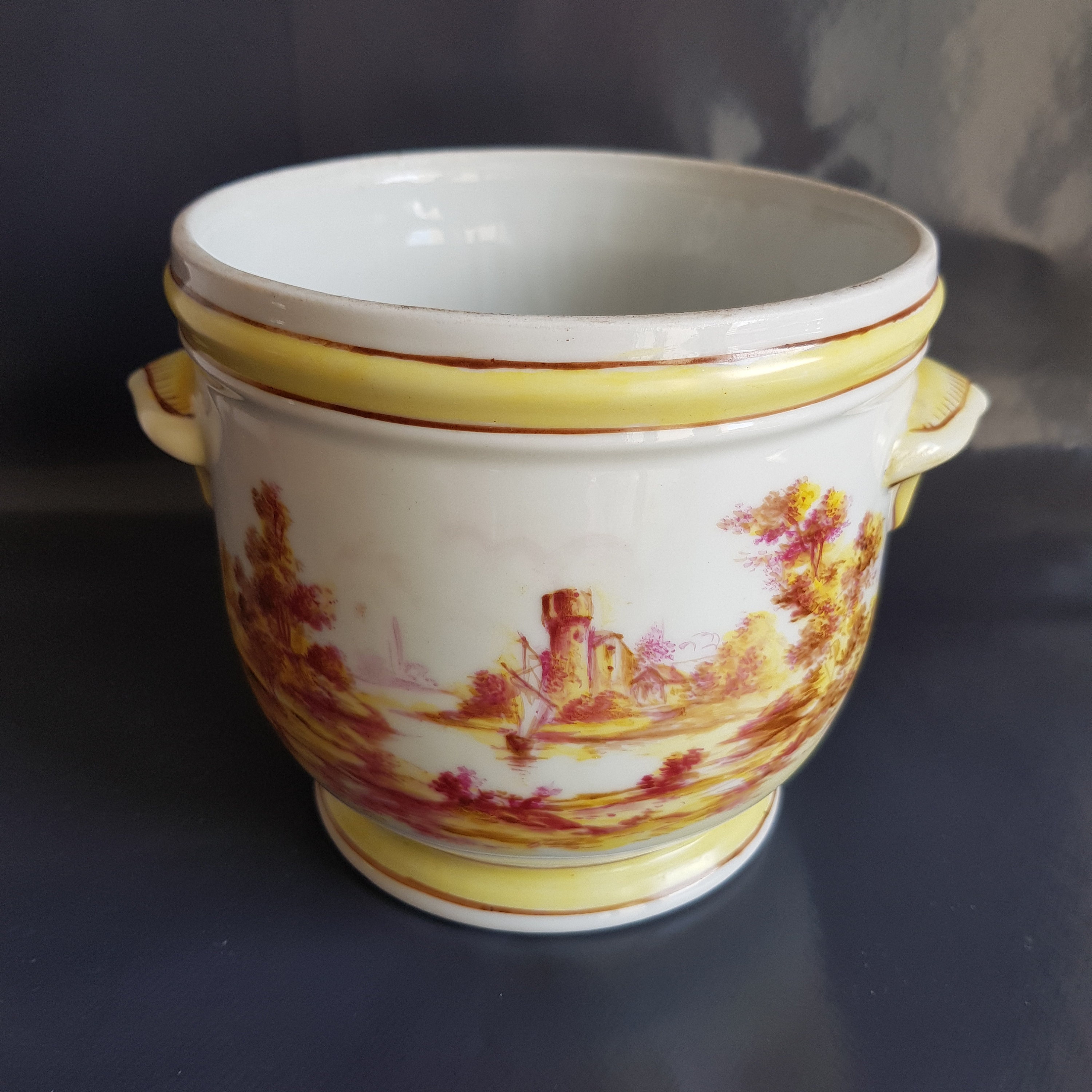 Antique Paris Porcelain Wine Bottle Cooler/jardinière Late Etsy UK