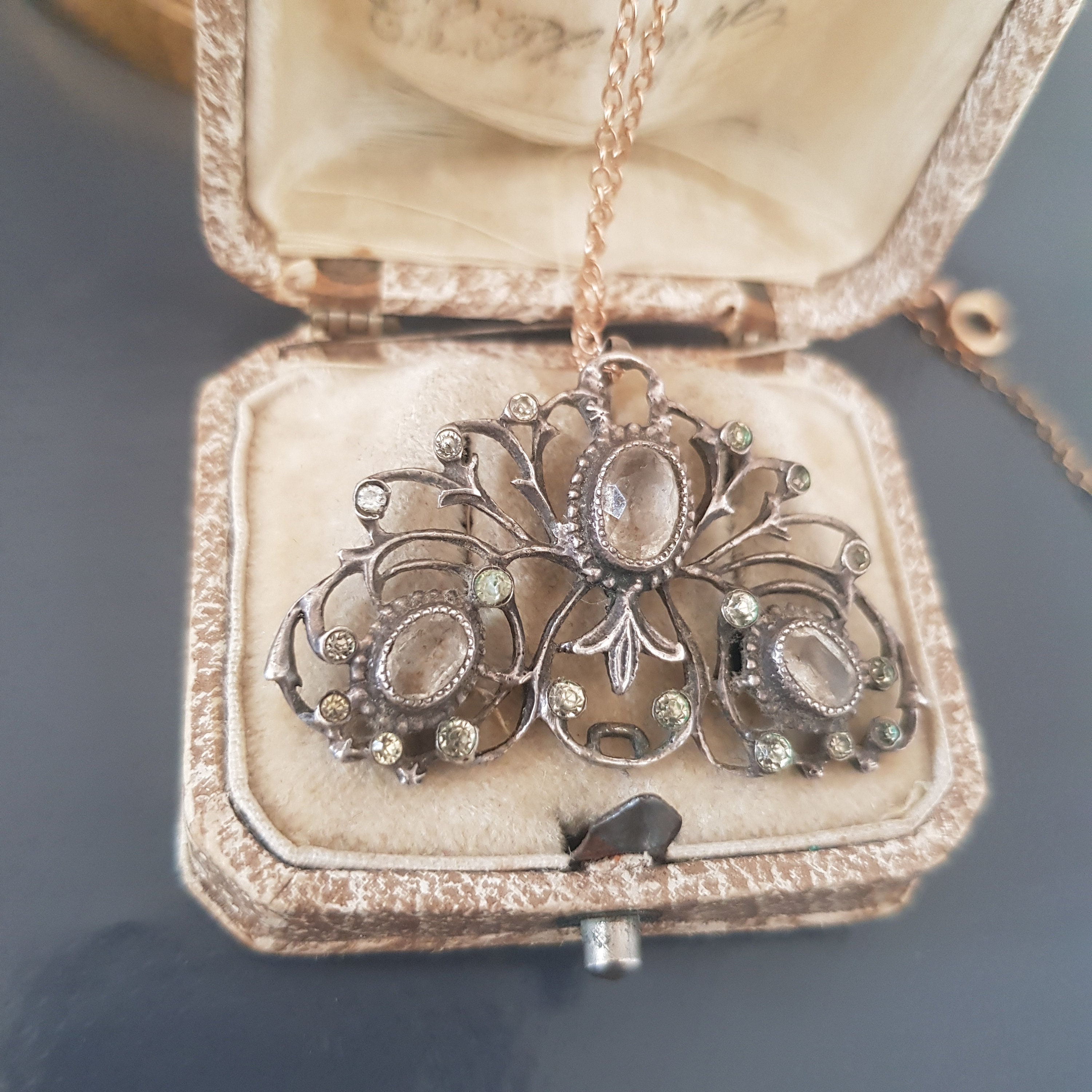 Antique Sterling Silver Paste Pendant Regional French 19th Century ...