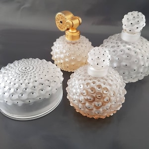 Rene Lalique Cactus Dressing Table Set Crystal Art Deco 1940s