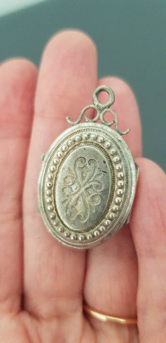 Antique Victorian Sterling Silver Pendant Souveni… - image 3