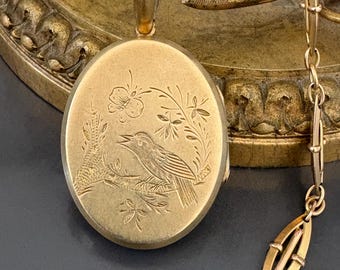 Pendentif Porte-photo En Verre Biseauté Ancien XIXème Siècle - Bijou Vintage Rare