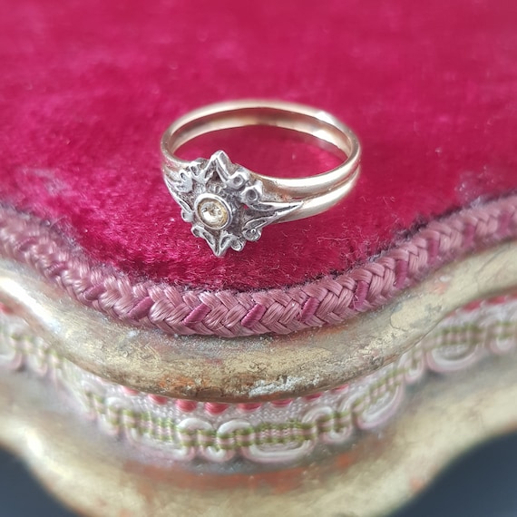 Bague Ancienne Argent Et Marcassites 1900 - Taille 49 - Bijou Vintage Français