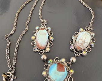 【saphiret】アンティークサフィレット　ネックレス　月型シルバー saphiret】アンティークサフィレット ネックレス 月型シルバー