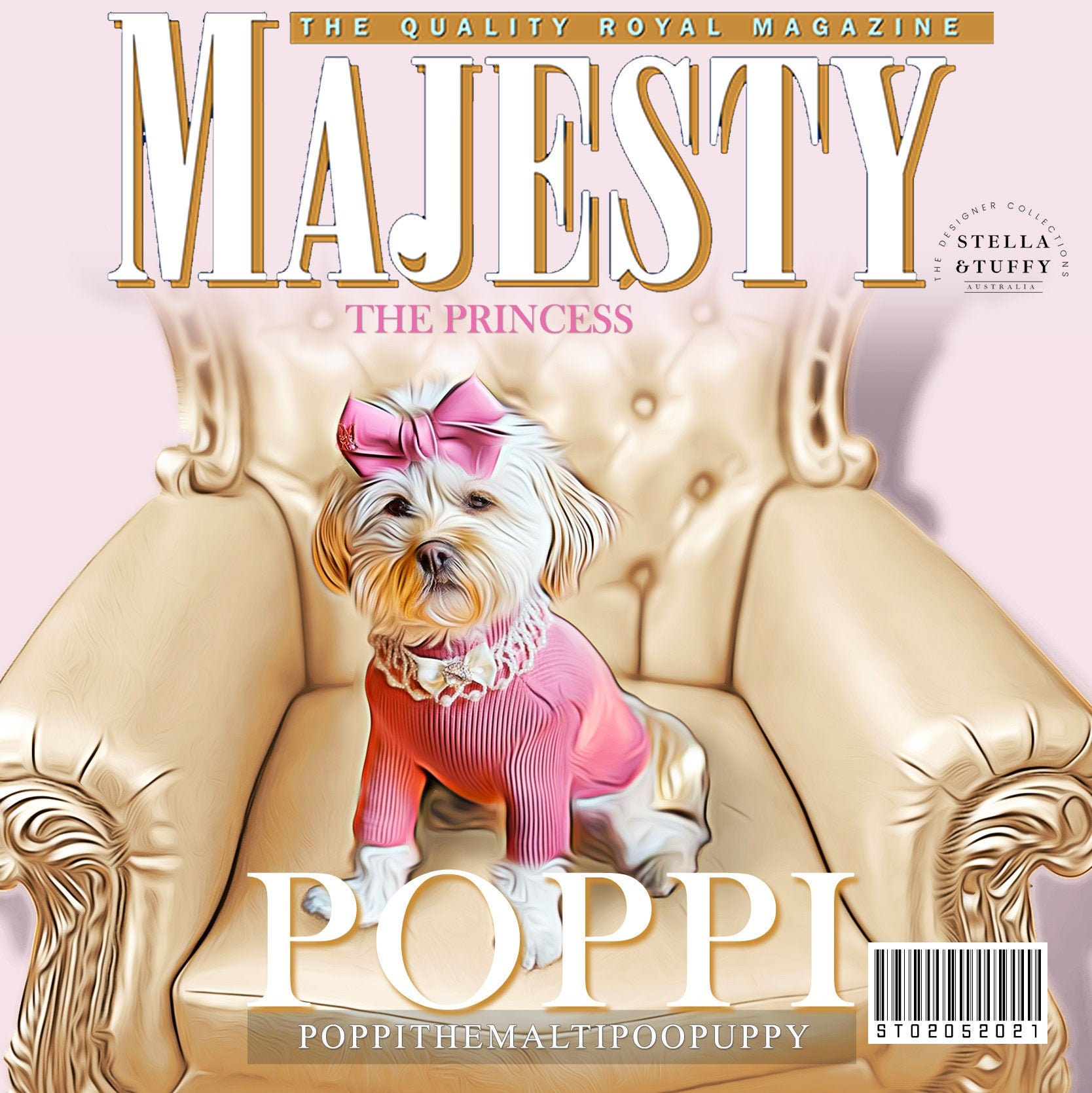 Digital Pet Magazine Cover Style custom magazine cover Etsy