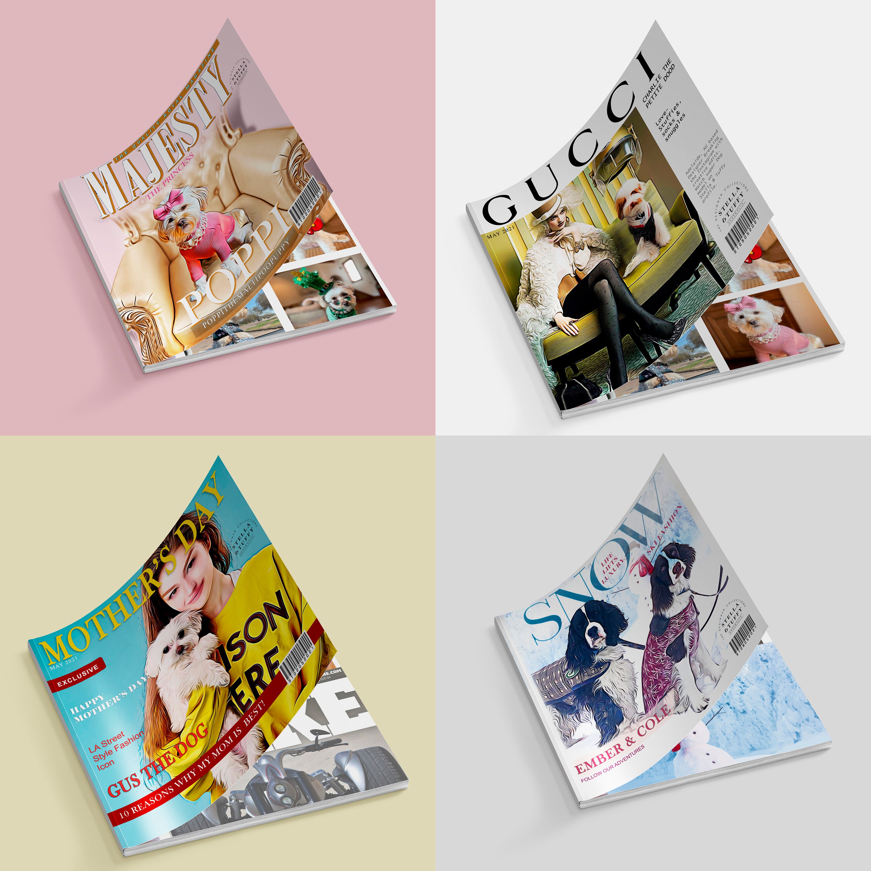 Digital Pet Magazine Cover Style custom magazine cover Etsy