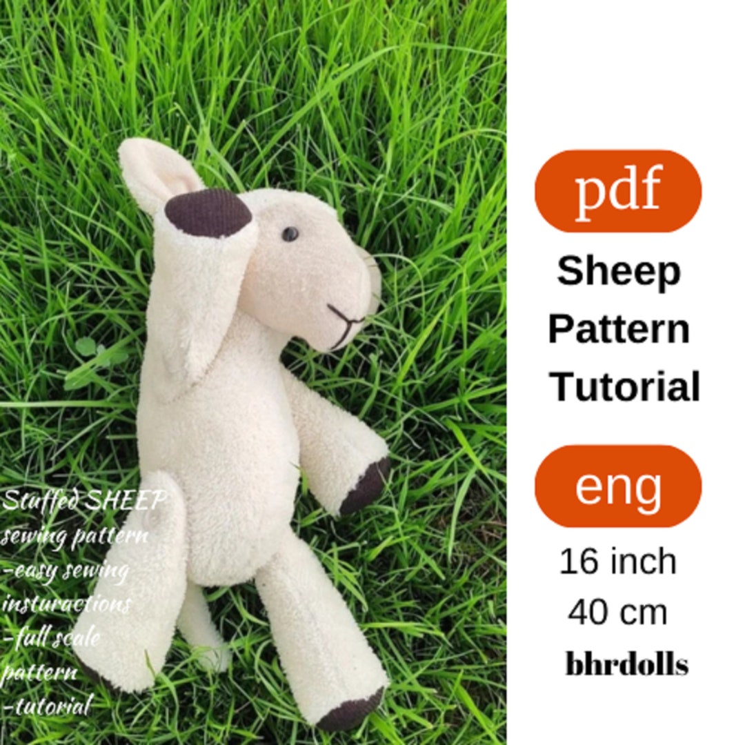 Sheep Sewing Pattern – Farm Animal Plush DIY PDF – Intermediate Soft ...