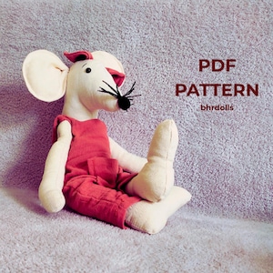 Mouse Sewing Pattern – Stuffed Mouse Plush Toy DIY – Soft Toy PDF for Crafters & Plushie Makers 40% OFF – Limited Time Offer!