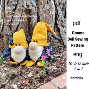 Easter Gnome Plushie PDF – Soft Toy Sewing Pattern For Holiday Decor – Intermediate Rag Doll Template – DIY Handmade Gnome