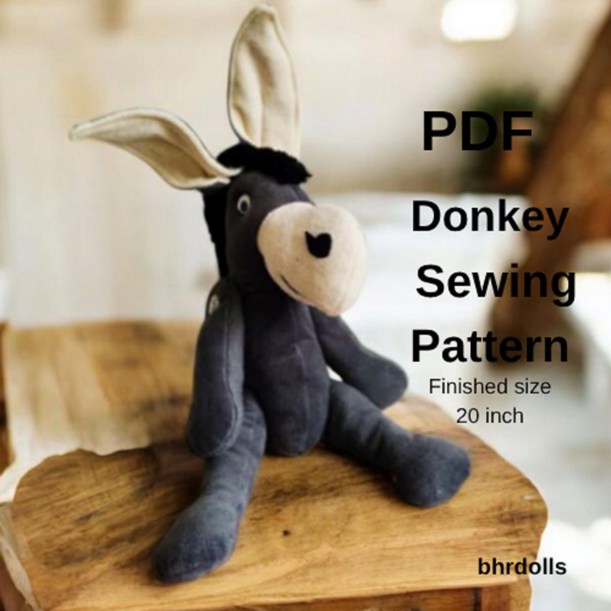 Kuscheltier Esel Aus Plüsch – Ca. 13 Cm Klein, Süß Als Geschenk Oder Deko
