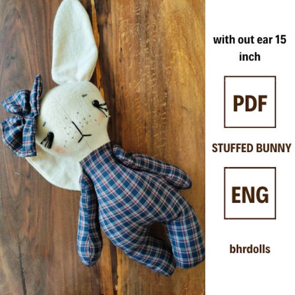 Sewing stuffed animals |Bunny doll PDF -Toys for kids, nursery decoration