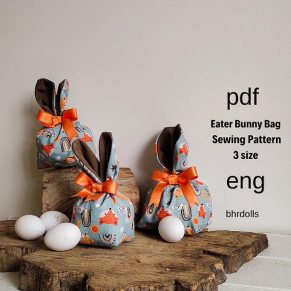 Bunny Gift Bag Sewing Pattern: DIY Fabric Basket (PDF)