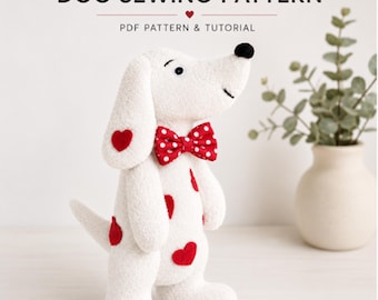 Stuffed Dog Sewing Pattern PDF | Puppy Plush Pattern | Printable Soft Toy Tutorial | DIY Animal Doll | Instant Download