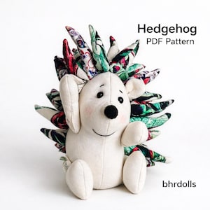 Hedgehog Plush Sewing Pattern PDF – Woodland Stuffed Animal Tutorial, DIY Soft Toy, Instant Download
