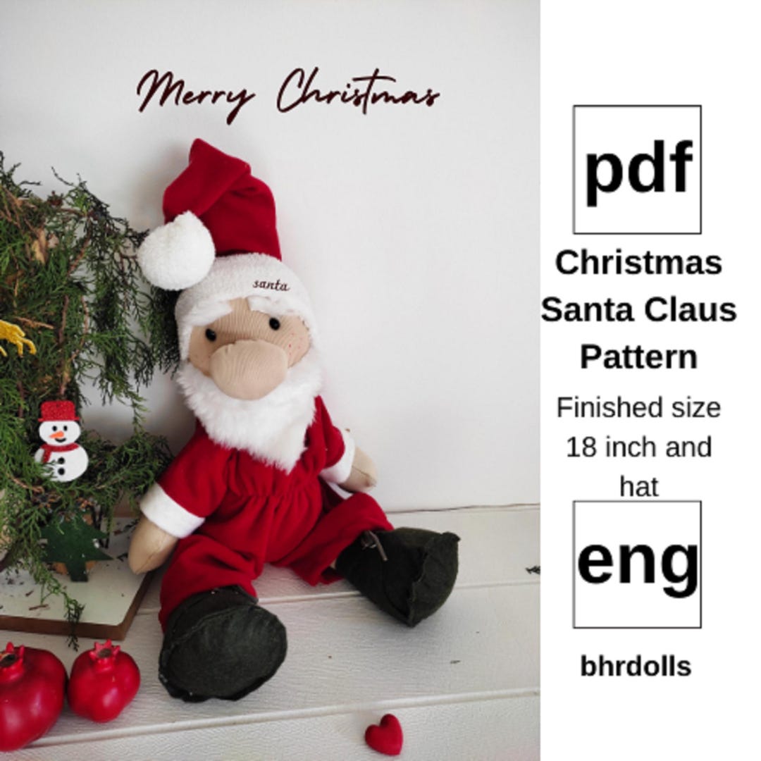 Santa Claus Doll Sewing Pattern for Christmas Gift - Etsy