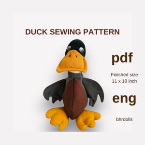 Animal Plush Sewing Pattern, Duck Plush – Soft Duck Toy