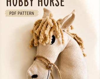 Plush Hobby Horse Sewing Pattern PDF, Stuffed Animal Toy Tutorial (Digital Download)