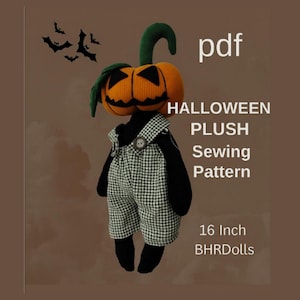 Wzór na pluszową lalkę dyniową – szycie na Halloween w formacie PDF