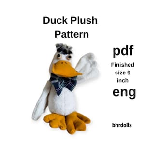 Cute Duck Plushie Sewing Pattern – Easy Digital Download Soft Toy PDF