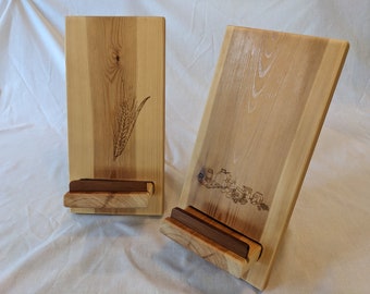 Handmade wooden cookbook/tablet stand, perfect gift for chef