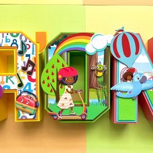 Tab Time 3D Name Letters Party Decor - Etsy