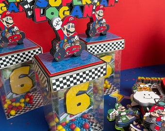 Mario Kart Favor Boxes Super Mario Bros Candy Box Party Dekor Luigi Prinzessin Pfirsich Bowser Giebel Box