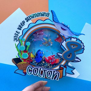 Nemo & Dory Cake Topper LED Lights, Confetti