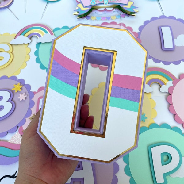 Unicorn 3D Letters Rainbow Decor Birthday Party Unicorn Favor Candy Table