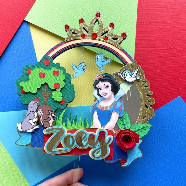 Snow White Cake Topper Birthday Princess Party Decor