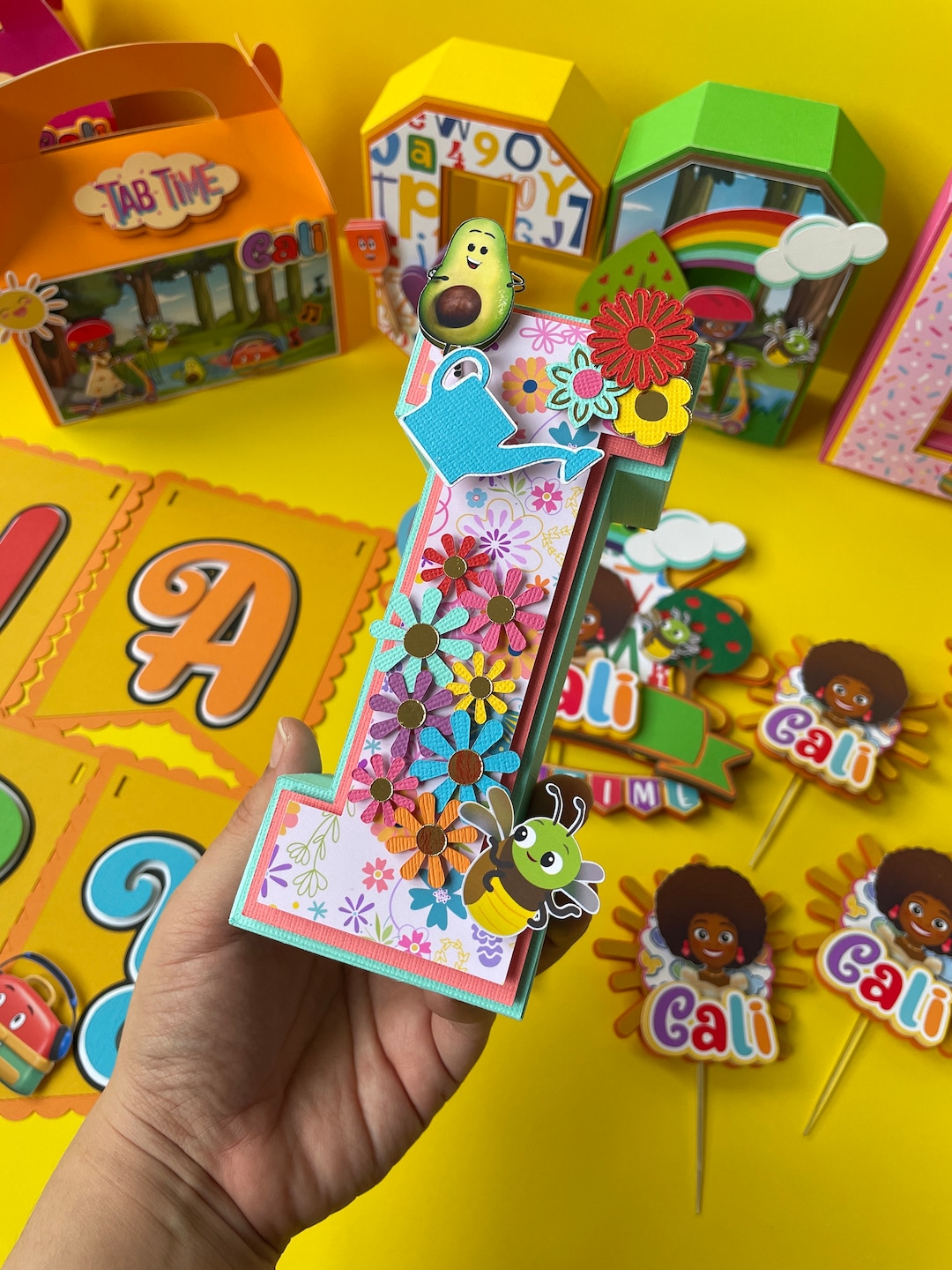 Tab Time 3D Name Letters Party Decor - Etsy