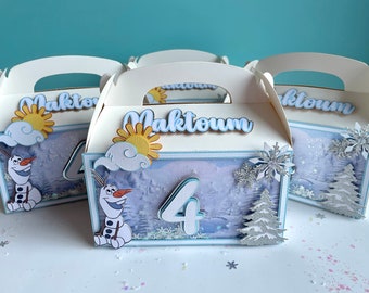 Olaf & Frozen Gable Boxes Elsa Anna Olaf Gable Box Frozen Birthday Party Decor