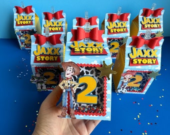 Toy Story Favor Boxes Woody Buzz Lightyear Jessie Milk Box Party Decor Birthday Party Candy Box Decor