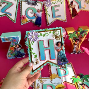 Encanto Birthday Banner Mirabel Isabela Luisa Bruno Party Decor