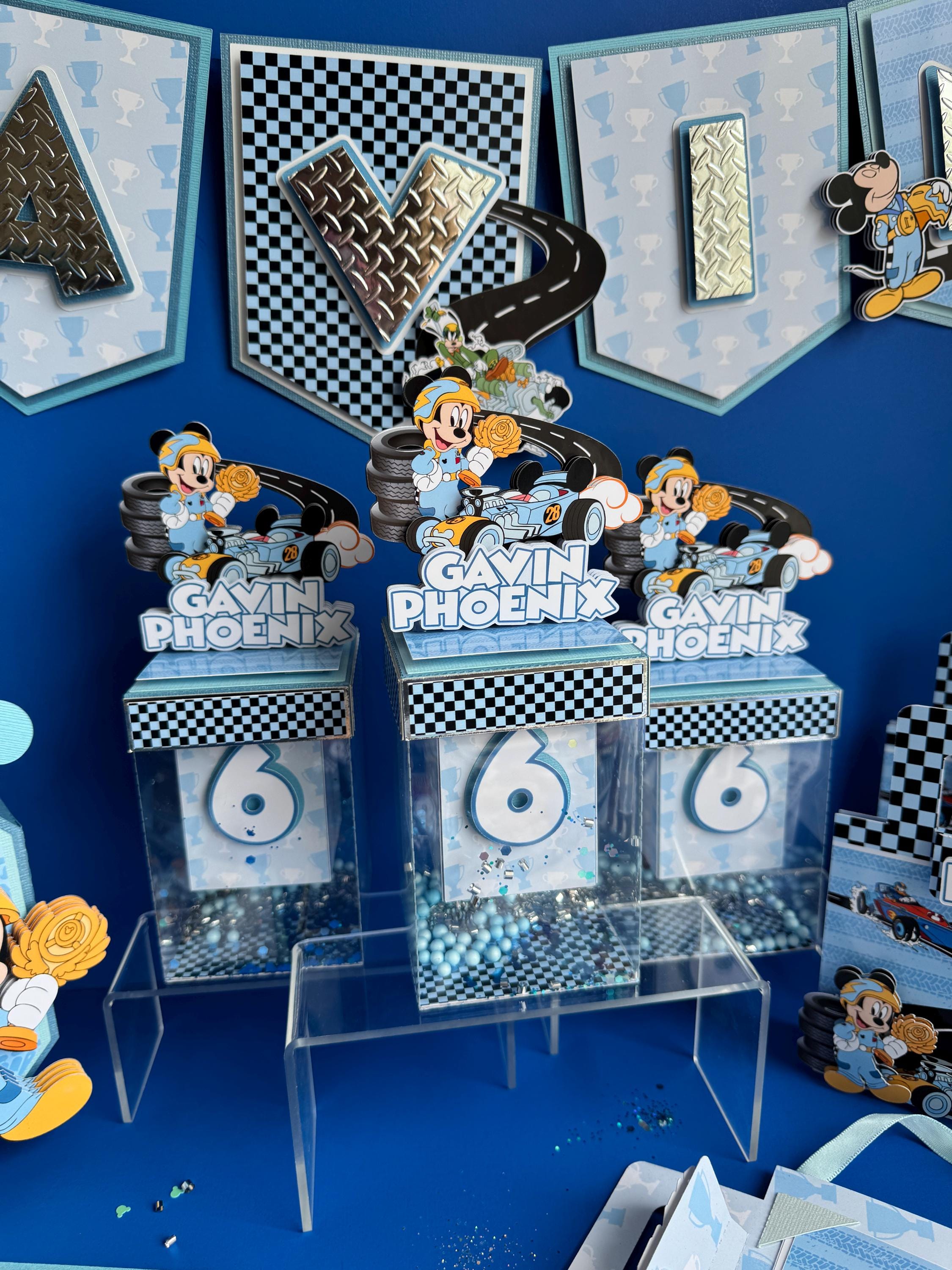 Mickey & the Roadster Racers Favor Boxes Two Fast Candy Box Fast One ...