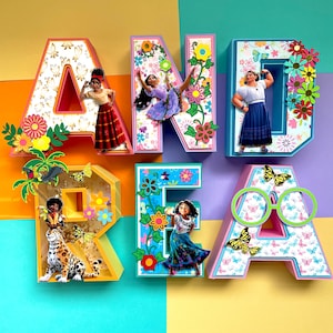 Encanto 3D Letter Name Centerpiece Party Decor Mirabel Isabela