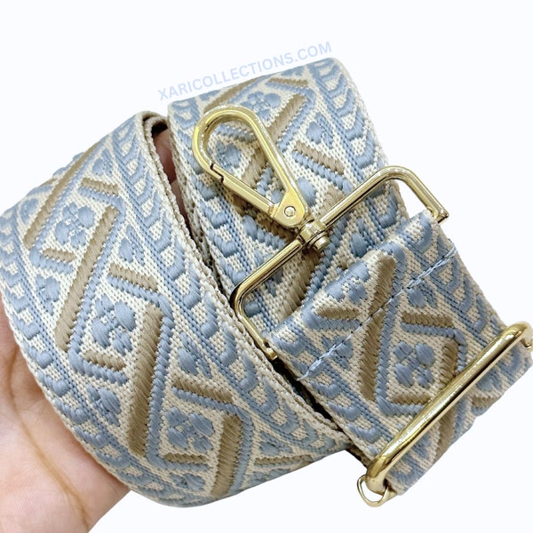 Charlotte - Blue Bag Strap [ Gold Hardware ]