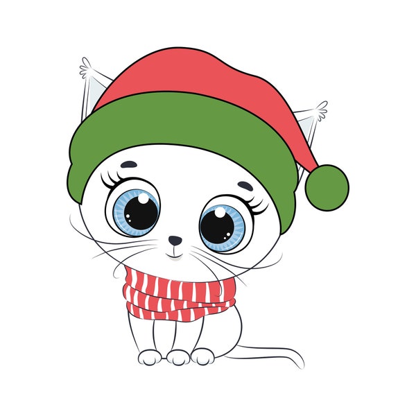 Christmas Cat SVG, Christmas Svg, Cricut Files, Cardstock Svg, Silhouette Files, HelloCrafterSvg Christmas Cat SVG, Christmas Svg, Cricut Files, Cardstock Svg, Silhouette Files, HelloCrafterSvg