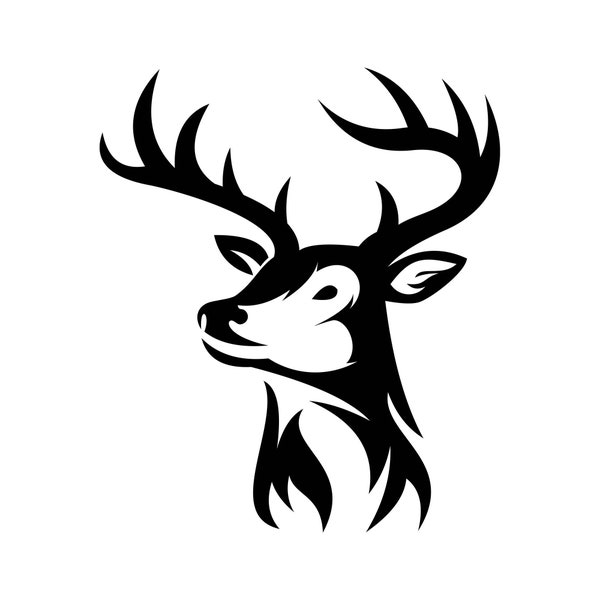 Deer Head, Buck, Deer Hunting svg, Instant Digital Download, svg, png, and eps files included. hirschkopf svg