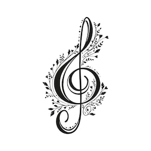 authentic treble clef svg, Instant Digital Download, svg, png, and eps files included.